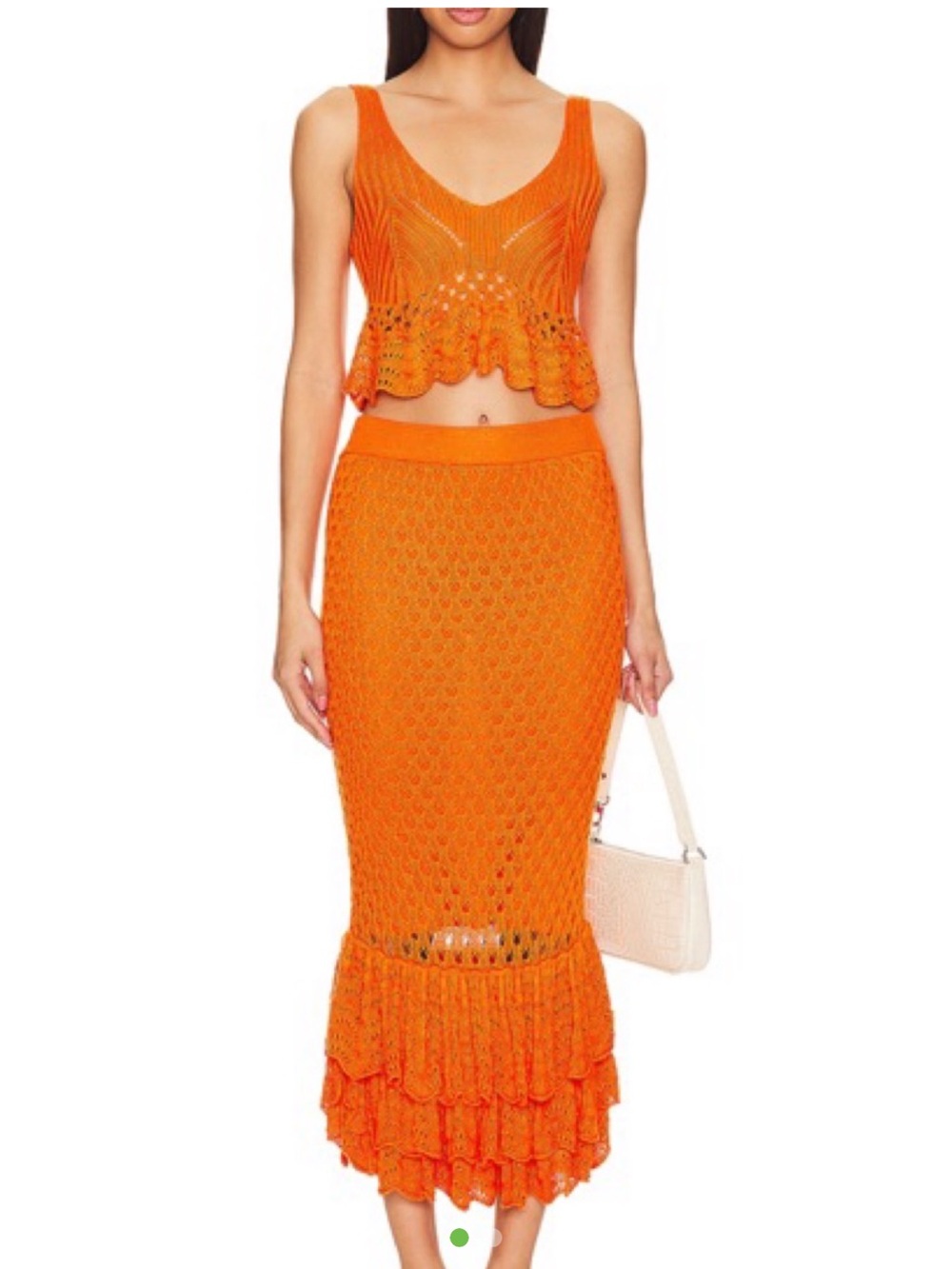 Beach Riot Orange Crochet Set / Cover up size small
